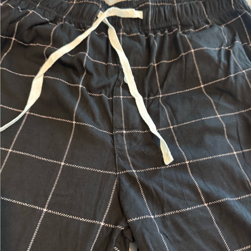Black and White Stitch Detail Pants